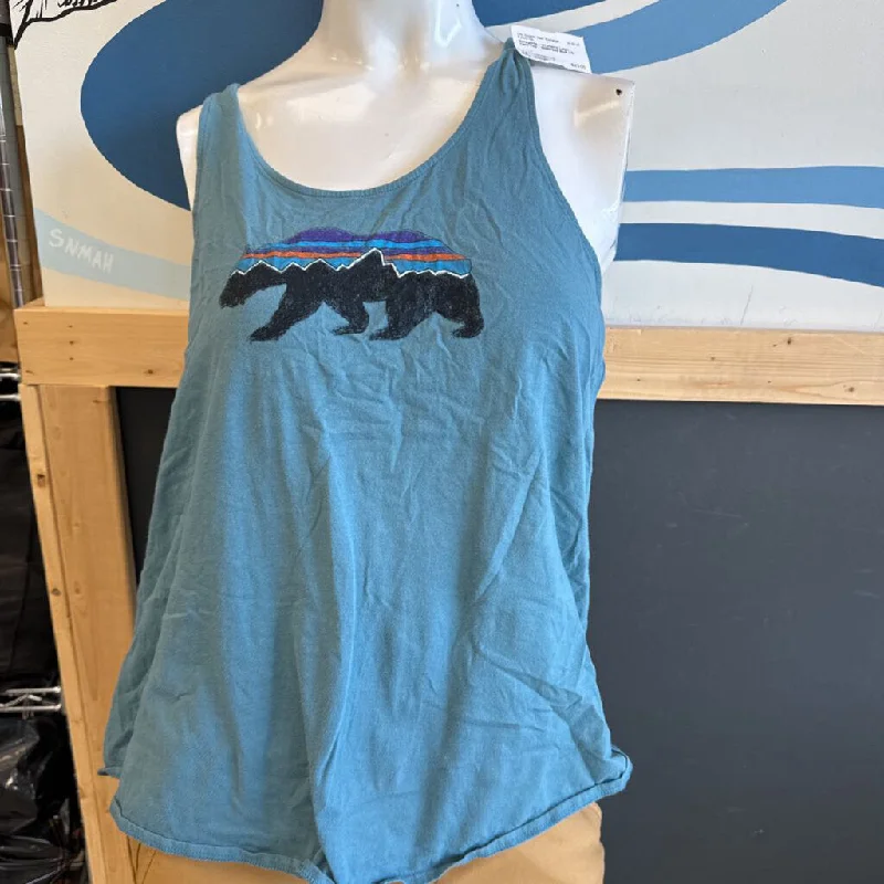 Patagonia - Women's Logo Tank Top - MSRP$109: Black -women-MD cropped tank top
