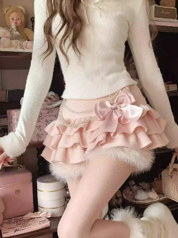 Edelweiss cake skirt denim skirt trendy