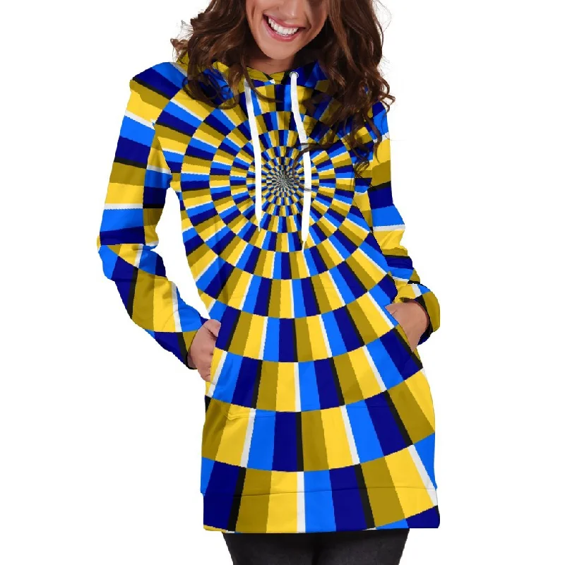 Dartboard Moving Optical Illusion Pullover Hoodie Dress