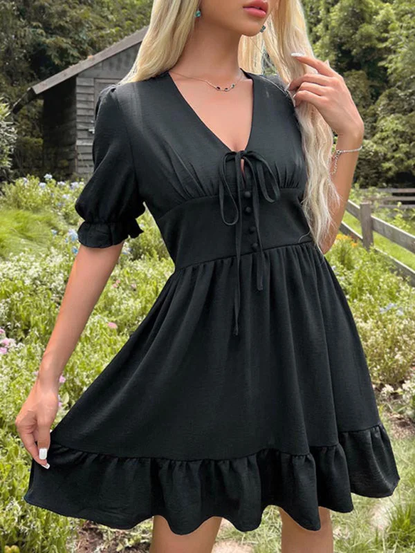Ruffle Gown Slim Fit for Solid Skirt Color Women denim skirt durable