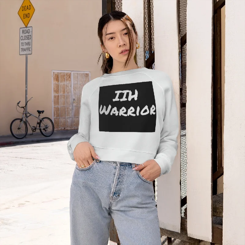 IIH Warrior - Brave -Strong -Resilient - Women's Cropped Fleece Pullover Button Front Sweater