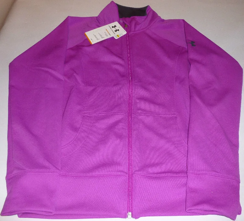 UNDER ARMOUR LADIES WOVEN CRAZE EXERCISE/FITNESS JACKET-CERISE-SMALL-SIZE 10 - CER, L, SMALL Wool Jacket Cashmere Jacket Tweed Jacket