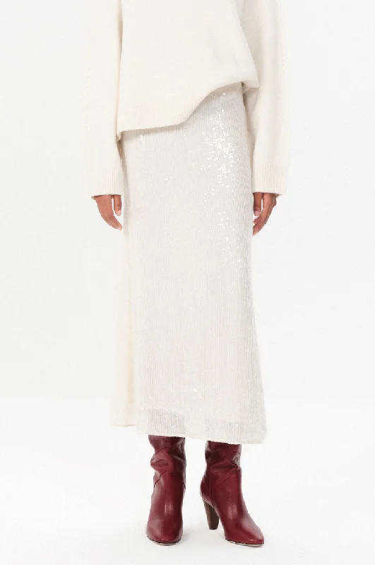 Cardales Off White Percy Skirt lace skirt intricate