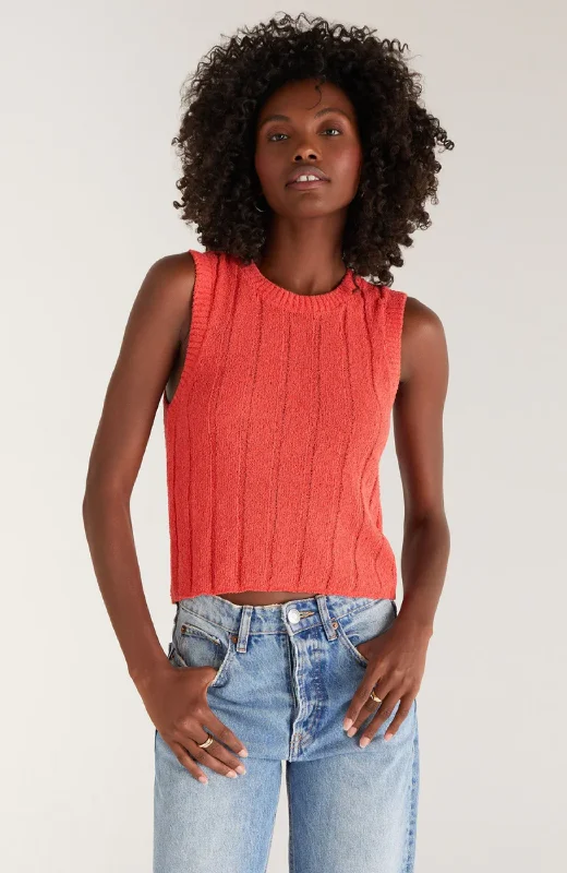 Z Supply - Piper Sweater Tank Welt Pockets Slit Pockets Flap Pockets