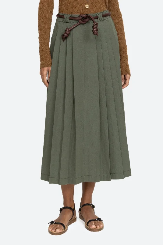 Samaka Thyme Skirt w Belt chiffon skirt airy