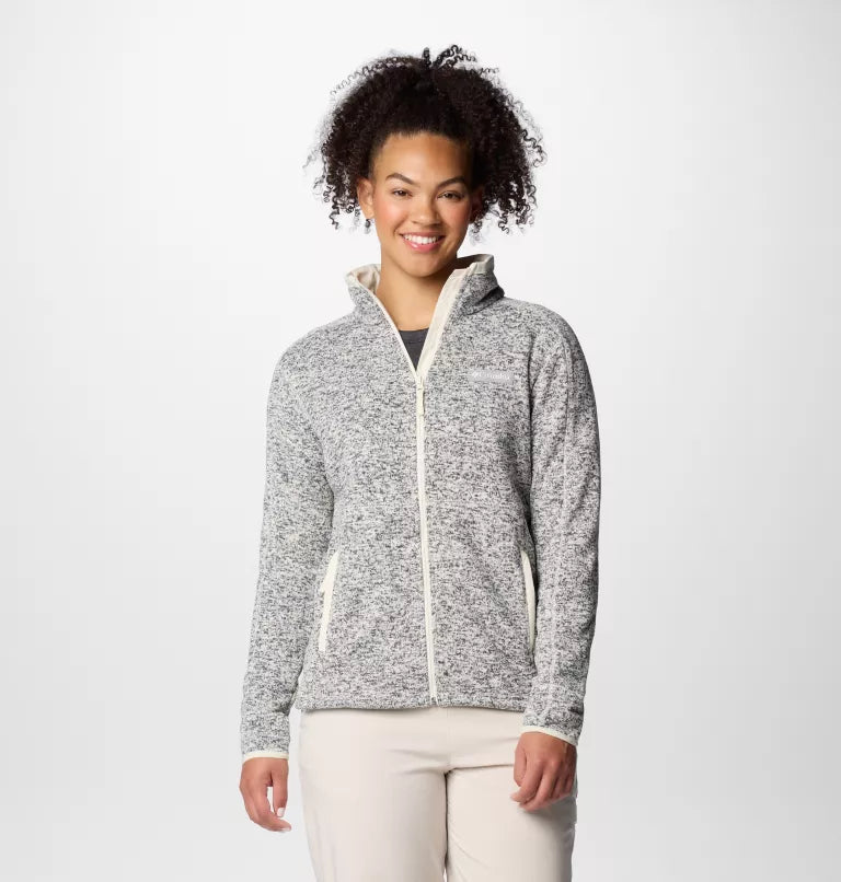 Columbia Women's Sweater Weather II Fleece Jacket Notch Collar Peter Pan Collar Cowl Neck
