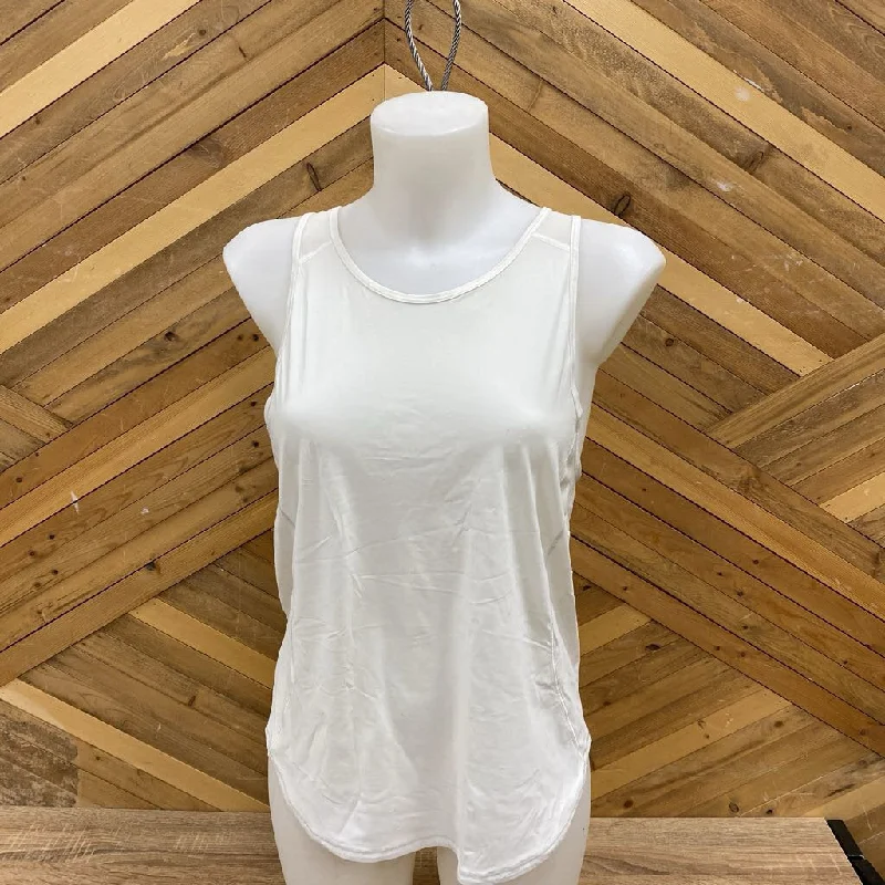 Lululemon - Women's Tank Top : White-women-MD low neck tank