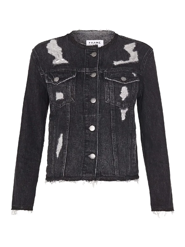 Rigid Re-release Le Jacket Raw Edge Jersey Jacket Tulle Jacket Batik Jacket