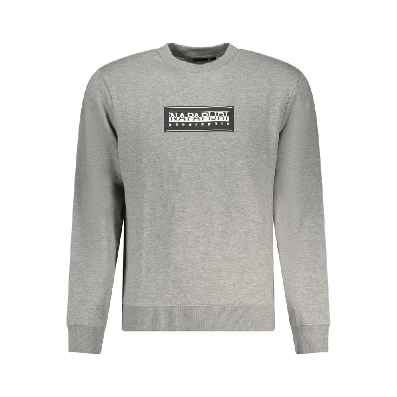 Gray Cotton Sweater Houndstooth Herringbone Solid