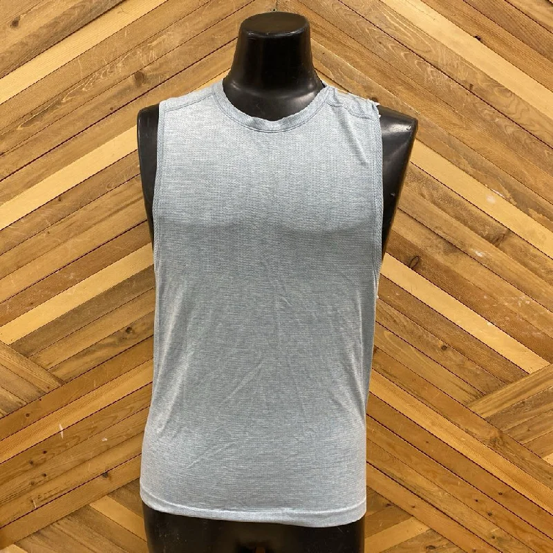 Lululemon Men's Sleeveless Athletic Tank Top: Light Blue-men-S navy tank top