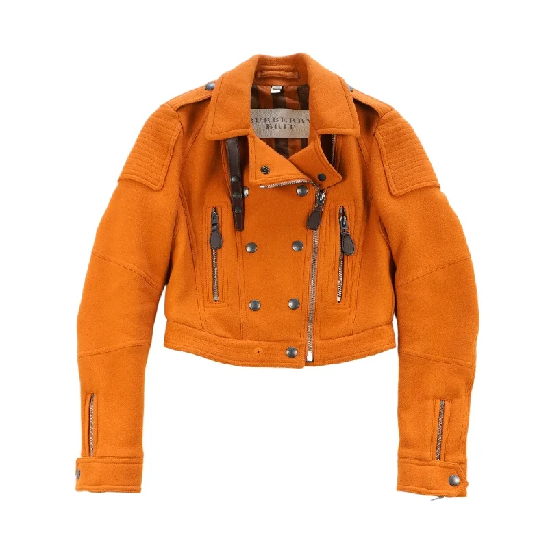 Burberry Brit Wool Biker Jacket - Women's 4