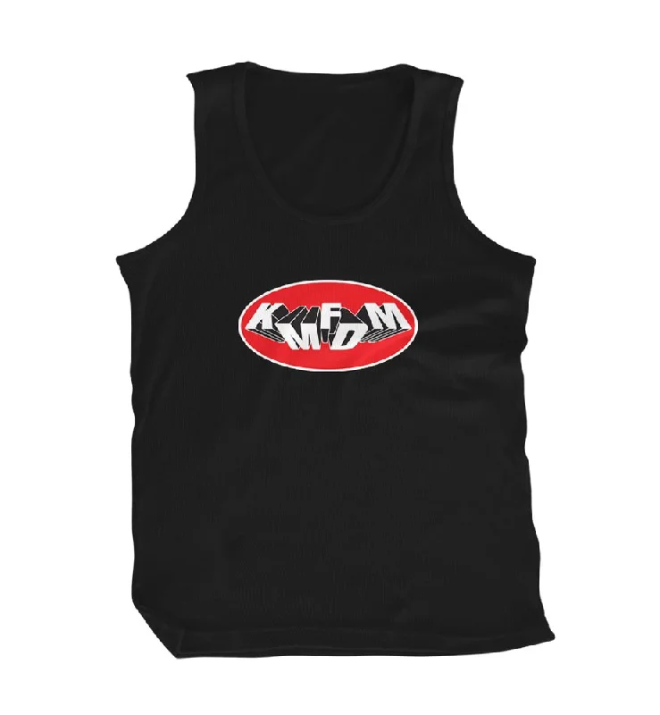 Oval Tumbling Logo Tank scoop neck tank