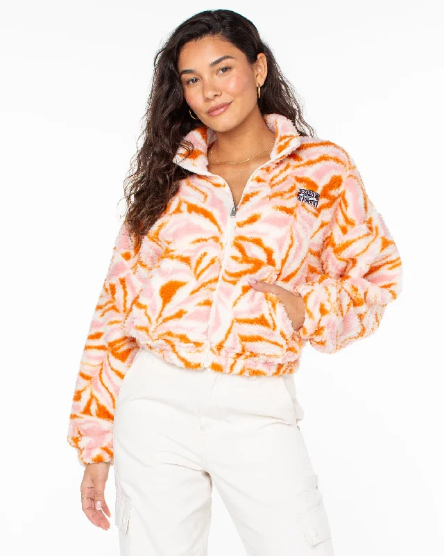 Cold Surf Zip Up Fleece Jacket - Parchment Jersey Jacket Tulle Jacket Batik Jacket