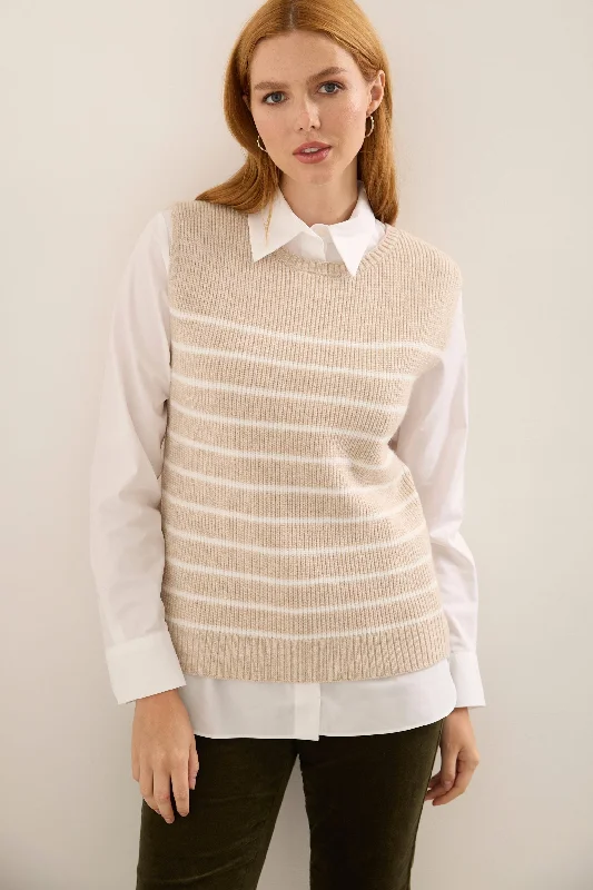 Crew neck Sleeveless Sweater Turtle Neck Boat Neck Asymmetrical Neck