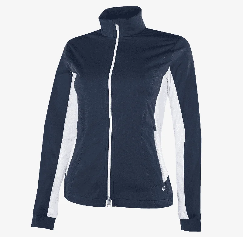 Larissa - Windproof and water repellent golf jacket Front Pockets Side Pockets Patch Pockets