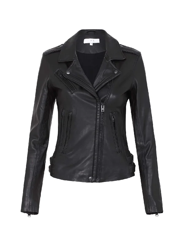 Han Leather Biker Jacket Denim Fabric Leather Fabric Suede Fabric