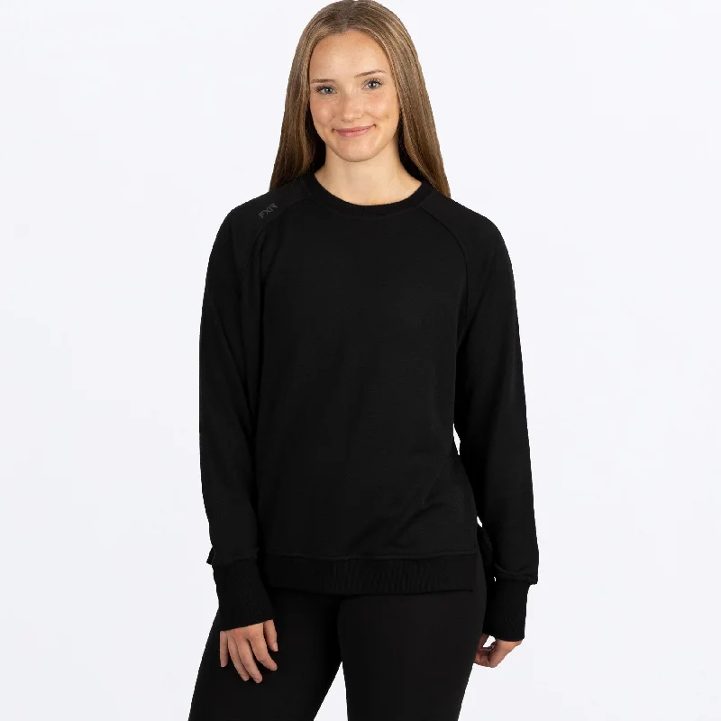 Women's Side Star Crewneck Pullover Sweater Hooded Pullover Sweater