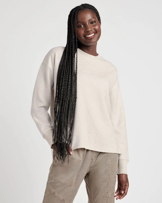 Winslow Crewneck Pullover Asymmetrical Hem Sweater