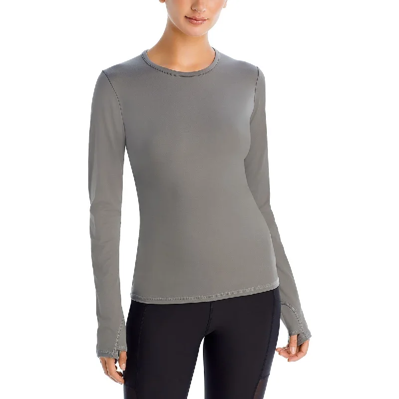 Aqua Womens Thumb Holes  Pullover Top