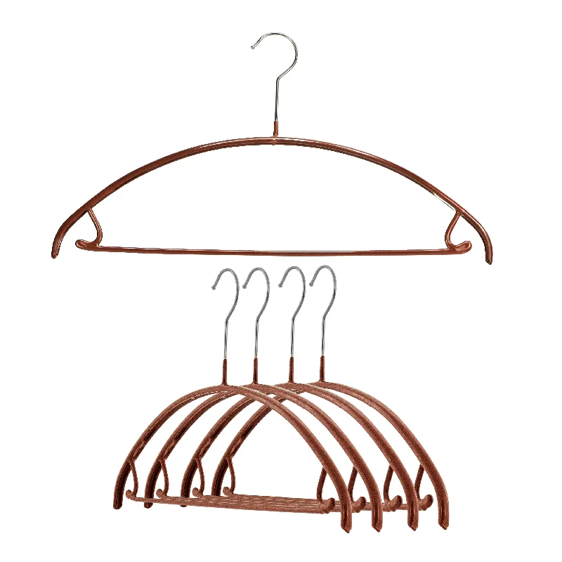 Euro Shirt, Sweater Hanger with Skirt Hooks, 42U, Copper Mesh Blend Leather Blend Suede Blend
