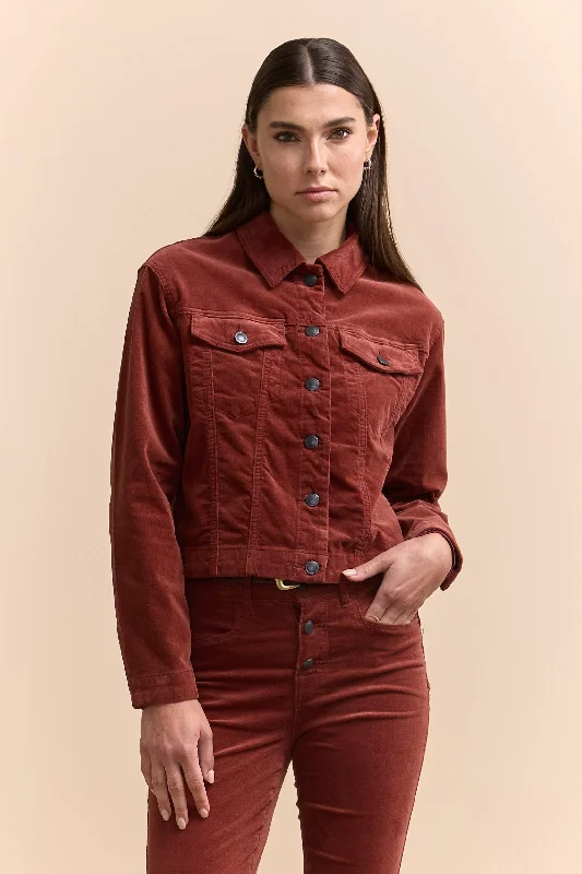 Casual corduroy jacket Ribbed Jacket Pleated Jacket Ruffled Jacket