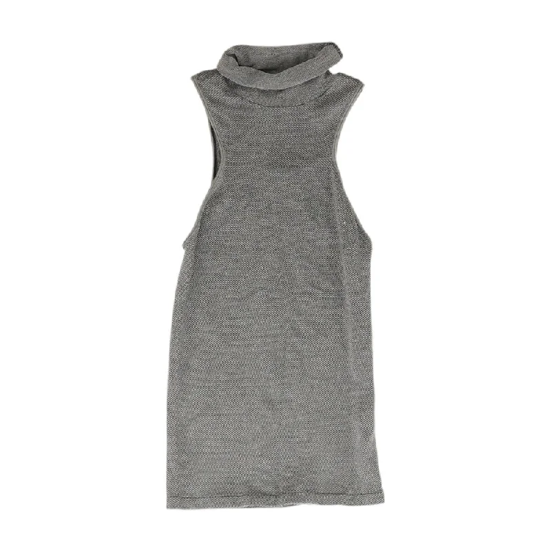 Gray Solid Active Tank crew neck tank