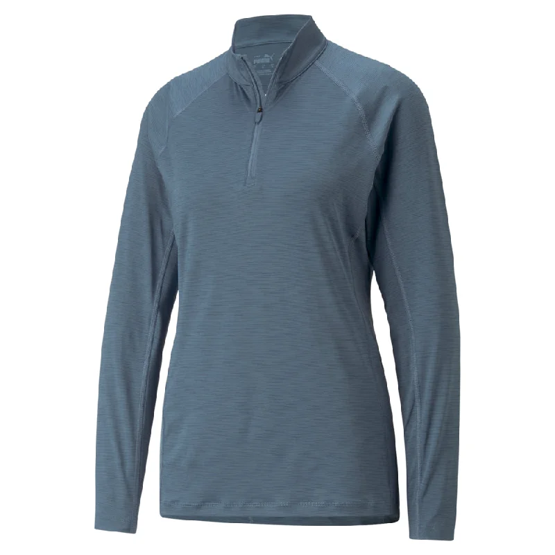 Puma Women's YouV 1/4 Zip Golf Pullover Tight Sleeve Top