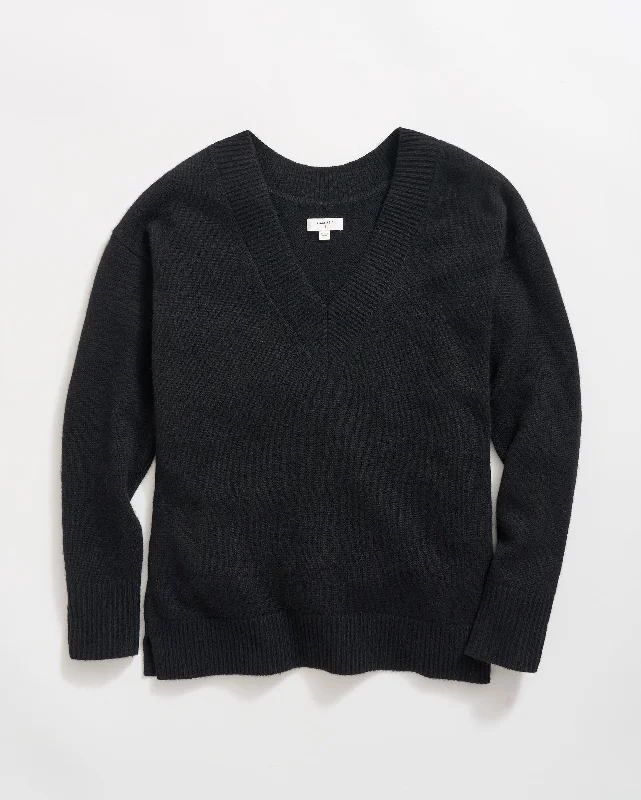 Cashmere Reversible V-Neck Sweater Sweater Knitwear Pullover