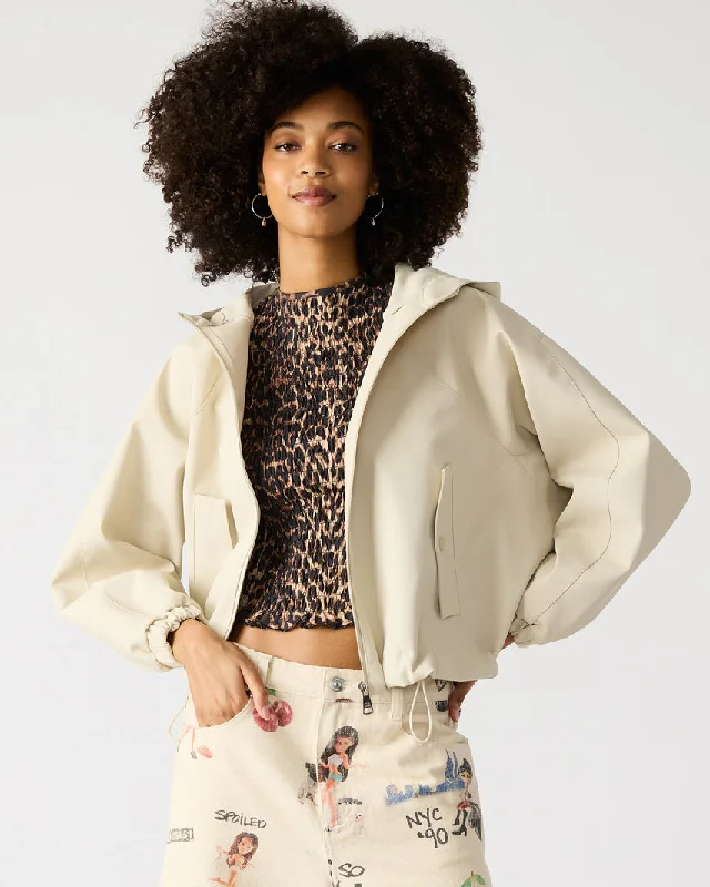 Lumi Jacket Notch Collar Peter Pan Collar Cowl Neck