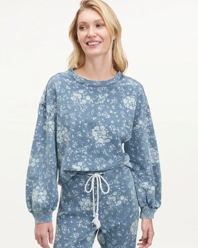 Botanical Floral Pullover One Shoulder Top