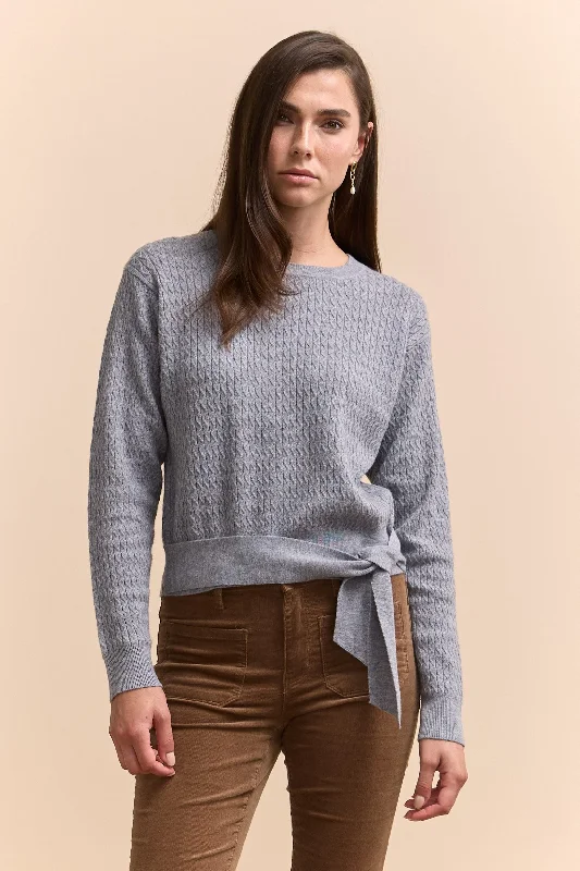 Sweater with front knot Velvet Chenille Corduroy