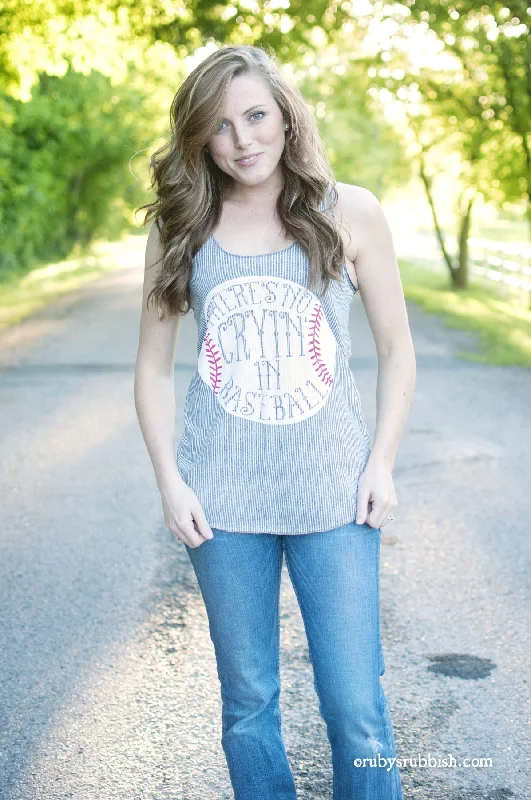 There's No Cryin' in Baseball | Game Day Tank | Ruby’s Rubbish® stylish tank top