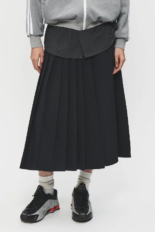 Pleated Wrap Skirt cashmere skirt plush