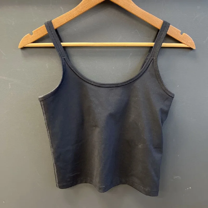 Girlfriend Collective - Cropped Tank - MSRP $72 : black-women-SM basic tank top