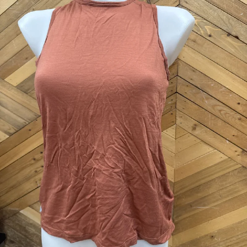 Smart Wool - Women's Tank Top - MSRP $90: Orange-women-XS cropped tank top