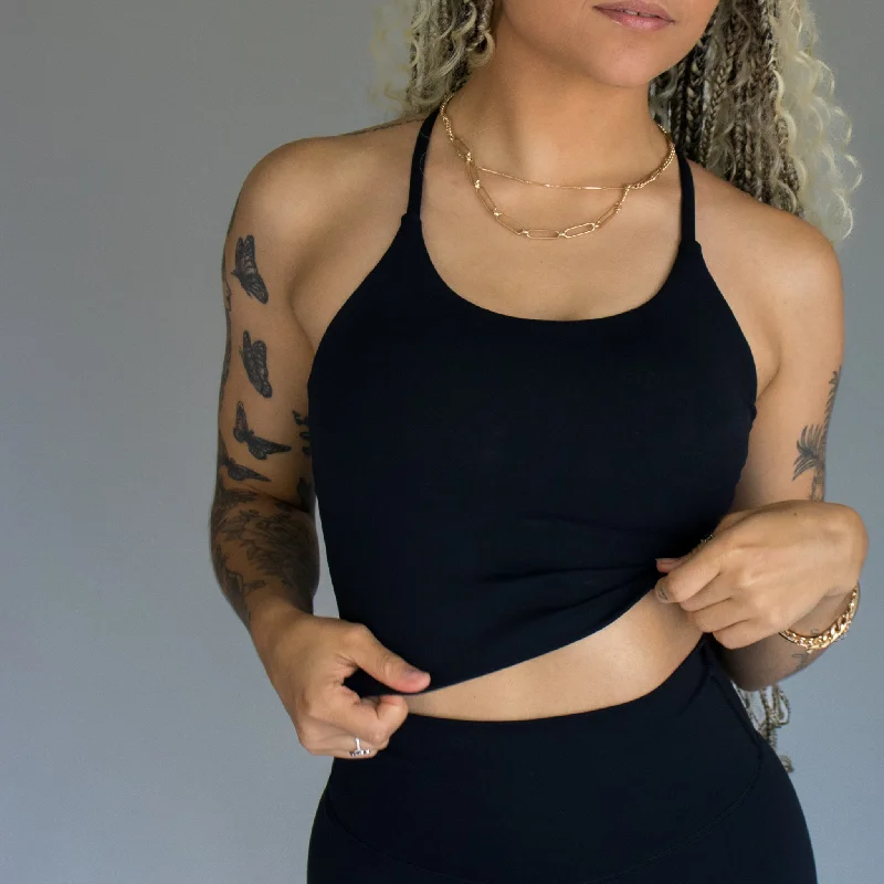 Core Control Tank Top cold shoulder tank