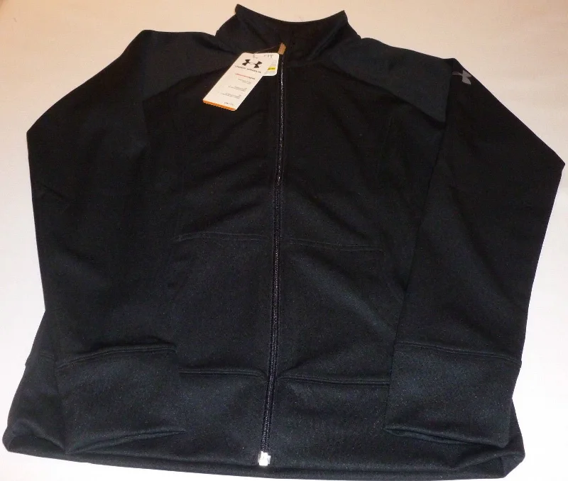 UNDER ARMOUR LADIES WOVEN CRAZE EXERCISE/FITNESS JACKET-BLACK-SMALL-SIZE 10 - BLK, L, SMALL Fleece Jacket Down Jacket Parka