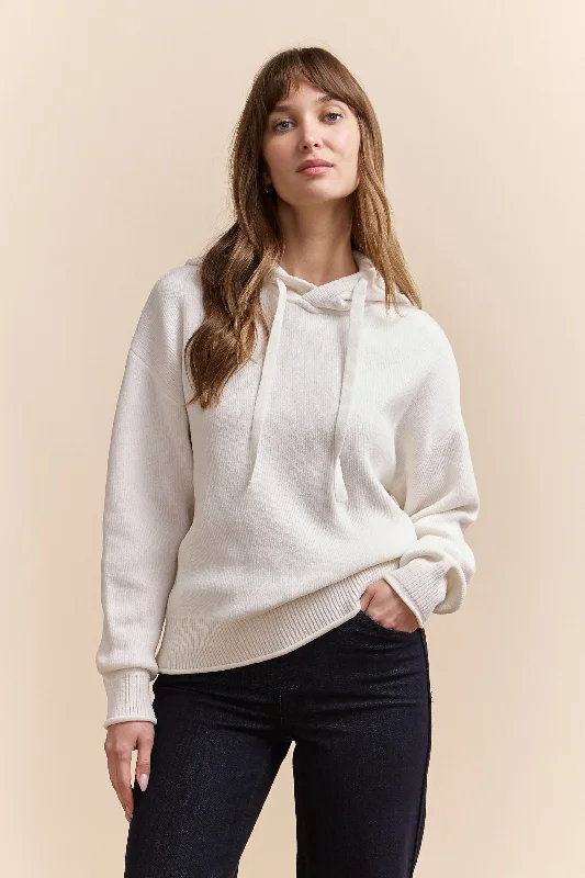 Hooded chenille sweater Denim Fabric Leather Fabric Suede Fabric