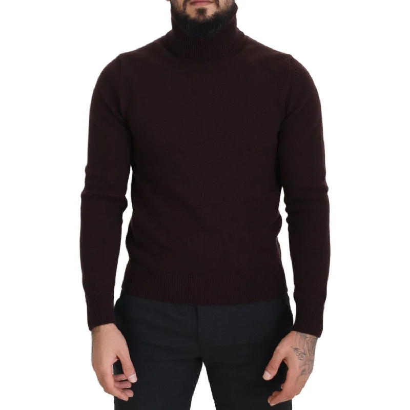 Dolce & Gabbana Elegant Turtleneck Wool Pullover Sweater Bateau Neck Pullover