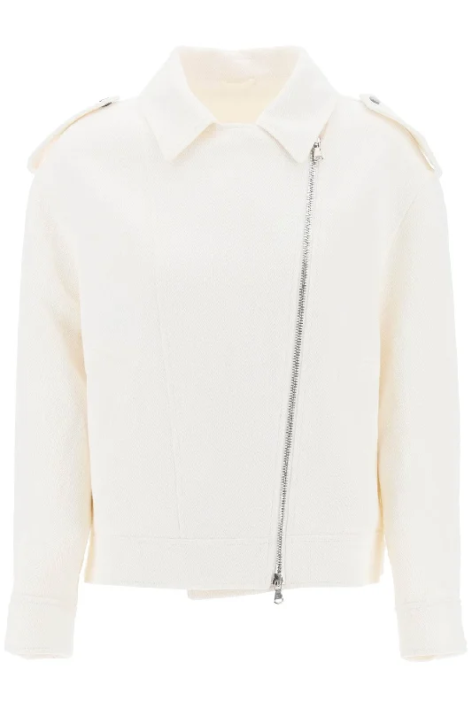 Cotton-linen Biker Jacket Quilted Jacket Puffer Jacket Insulated Jacket