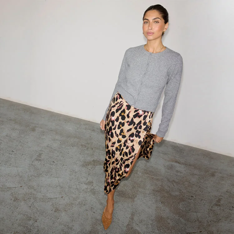 Brown Leopard Jaspre Skirt seamless skirt comfort