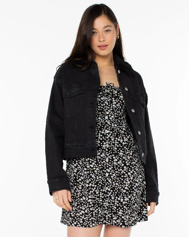Big Smoke Jacket - Phantom A-Line Jacket Boat Neck Shawl Collar