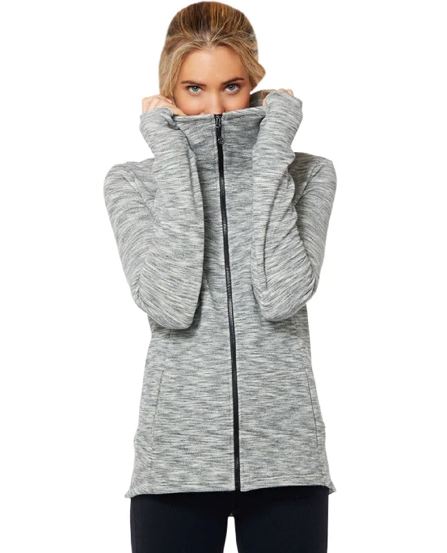 Shape Grey Oddessy Zip Up Jacket Snapped Jacket Toggled Jacket Drawstring Jacket