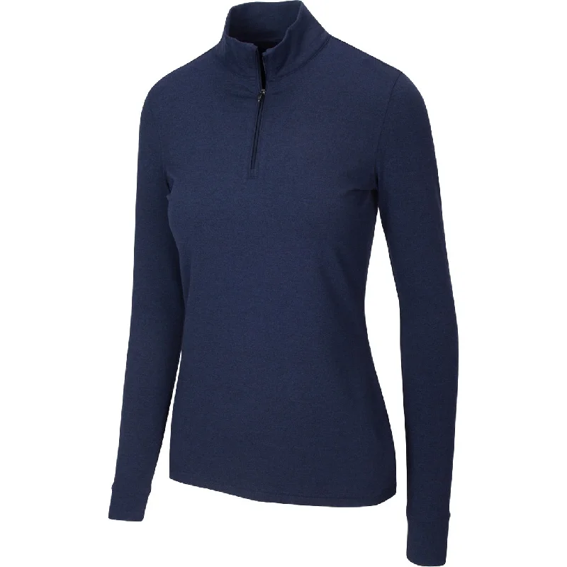 Greg Norman Women's Heathered Comfort Stretch 1/4 Zip Pullover 2021 Slim Sleeve Pullover
