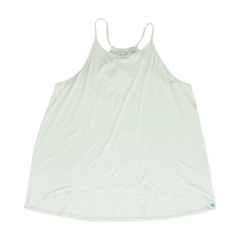 Blue Solid Tank metallic tank top