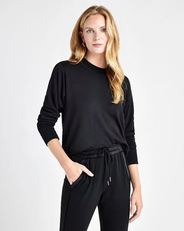 Supersoft Bliss Crewneck Pullover Blouson Sleeve Pullover