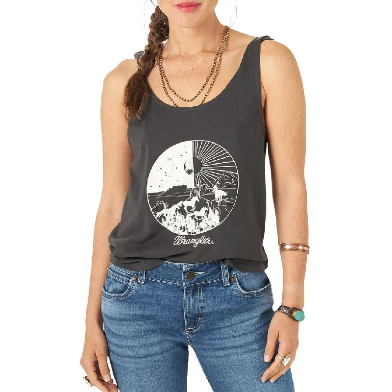 Wrangler Women's Twisted Strap Graphic Tank Top