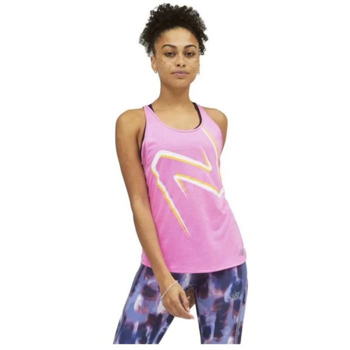 Women's Impact Run Tank Print neon tank top