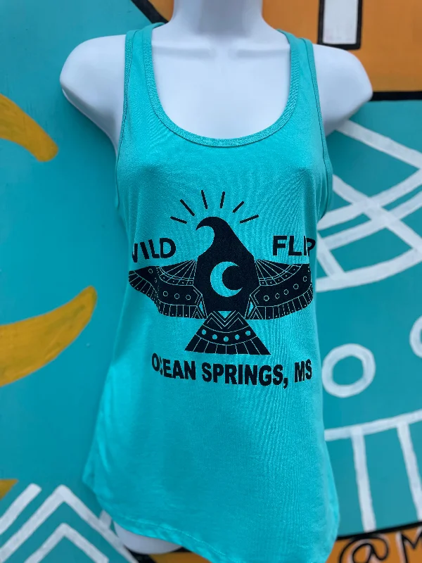 Wild Flier Totem Logo Women’s Racerback Tanks spandex blend tank