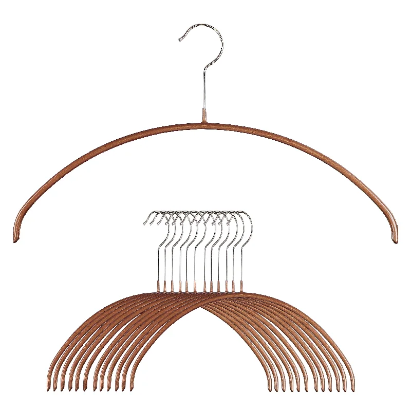 Euro Shirt, Sweater, Steel Non-Slip Clothing Hanger, Narrow Width, Model 36P, Copper Front Pockets Side Pockets Patch Pockets
